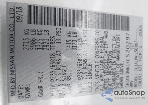 2019 Infiniti Qx60 Pure from USA, damaged, VIN 5N1DL0MN1KC520297